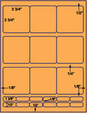1,000 Fluorescent Orange Laser Only sheets wtih Permanent adhesive