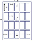 US3419-2 3/8'' x 1 1/2''-20 up on a 8.5"x11" label sheet.