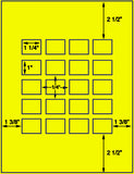 1,000 Fluorescent Yellow Laser Only sheets with Permanent adhesive