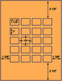 1,000 Fluorescent Orange Laser Only sheets wtih Permanent adhesive