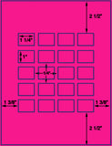 1,000 Fluorescent Pink Laser Only sheets with Permanent adhesive
