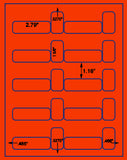 1,000 Fluorescent Red Laser Only sheets with Permanent adhesive