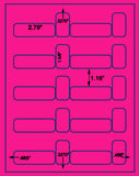 1,000 Fluorescent Pink Laser Only sheets with Permanent adhesive