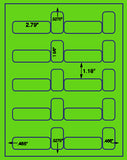 1,000 Fluorescent Green Laser Only sheets with Permanent adhesive