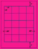 1,000 Fluorescent Pink Laser Only sheets with Permanent adhesive