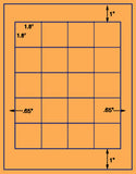 1,000 Fluorescent Orange Laser Only sheets wtih Permanent adhesive