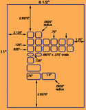 US3423-Mixed20 up on a 8.5"x11" label sheet.