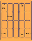 1,000 Fluorescent Orange Laser Only sheets wtih Permanent adhesive