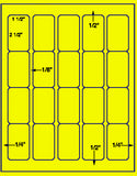 1,000 Fluorescent Yellow Laser Only sheets with Permanent adhesive