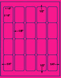 1,000 Fluorescent Pink Laser Only sheets with Permanent adhesive