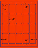 US3424 -1 1/2''x2 1/2''-20 up on a 8.5" x 11" label sheet.