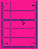 1,000 Fluorescent Pink Laser Only sheets with Permanent adhesive
