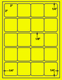 1,000 Fluorescent Yellow Laser Only sheets with Permanent adhesive