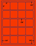 1,000 Fluorescent Red Laser Only sheets with Permanent adhesive