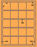 1,000 Fluorescent Orange Laser Only sheets wtih Permanent adhesive