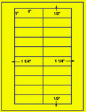 US3430-3''x1''-20 up on a 8 1/2" x 11" label sheet.