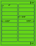 1,000 Fluorescent Green Laser Only sheets with Permanent adhesive