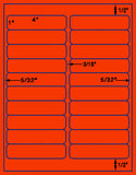 1,000 Fluorescent Red Laser Only sheets with Permanent adhesive