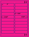 1,000 Fluorescent Pink Laser Only sheets with Permanent adhesive