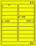 1,000 Fluorescent Yellow Laser Only sheets with Permanent adhesive