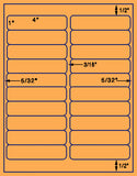 1,000 Fluorescent Orange Laser Only sheets wtih Permanent adhesive