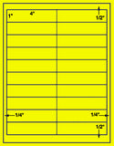 1,000 Fluorescent Yellow Laser Only sheets with Permanent adhesive