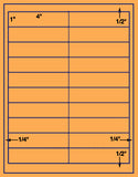 1,000 Fluorescent Orange Laser Only sheets wtih Permanent adhesive