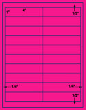 1,000 Fluorescent Pink Laser Only sheets with Permanent adhesive