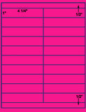 1,000 Fluorescent Pink Laser Only sheets with Permanent adhesive
