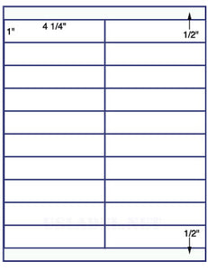US3460-4 1/4''x1''-20 up on a 8 1/2" x 11" label sheet.
