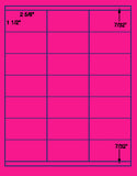 1,000 Fluorescent Pink Laser Only sheets with Permanent adhesive