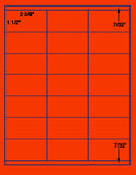 1,000 Fluorescent Red Laser Only sheets with Permanent adhesive