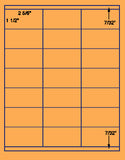 1,000 Fluorescent Orange Laser Only sheets wtih Permanent adhesive