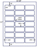 US3481-2.5''x1.25''-21 up on a 8.5"x11" label sheet.