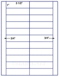 US3500-3 1/2''x1''-22 up on a 8 1/2" x 11" label sheet.