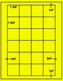 1,000 Fluorescent Yellow Laser Only sheets with Permanent adhesive