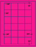1,000 Fluorescent Pink Laser Only sheets with Permanent adhesive