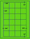 1,000 Fluorescent Green Laser Only sheets with Permanent adhesive