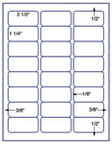 US3525-2 1/2''x1 1/4''-24 up on a 8 1/2"x11" label sheet.