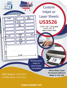 US3526-2 3/8''x3/4''-24 up on a 8 1/2"x 11" label sheet.