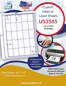 US3545-1.5''x2.125'' 25 up on a 8.5" x 11" label sheet.