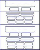US3554-Various Sizes labels on a 8 1/2"x 11" label sheet.