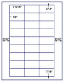 US3560-2 3/16''x1 1/8''-27 up on a 8 1/2"x 11" label sheet.
