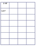 US3580-2 1/8''x1.571''-28 up on a 8 1/2" x 11" label sheet.