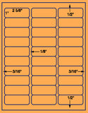 1,000 Fluorescent Orange Laser Only sheets wtih Permanent adhesive