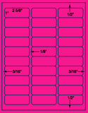 US3640-2 5/8''x1"-30 up #5160 8 1/2"x11" label sheet.
