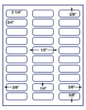US3660-2 1/4''x3/4''-30 up on a 8 1/2"x11" label sheet.