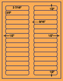 1,000 Fluorescent Orange Laser Only sheets wtih Permanent adhesive
