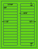 1,000 Fluorescent Green Laser Only sheets with Permanent adhesive