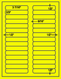 1,000 Fluorescent Yellow Laser Only sheets with Permanent adhesive